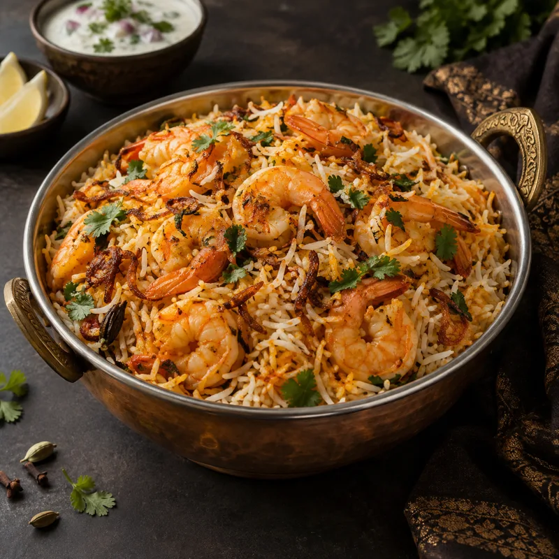 Gamba Biryani — imagen ilustrativa